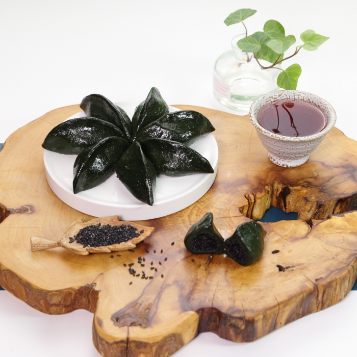 찐 모싯잎 송편 흑임자(깨) 20개 30g